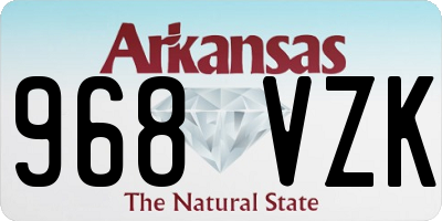 AR license plate 968VZK