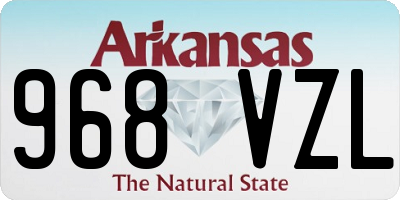 AR license plate 968VZL