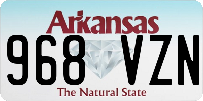 AR license plate 968VZN