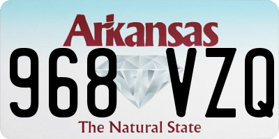 AR license plate 968VZQ