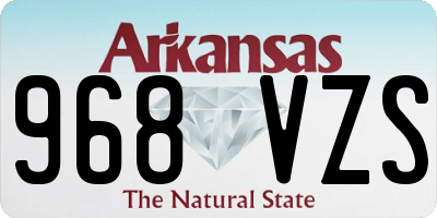 AR license plate 968VZS