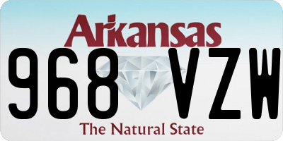 AR license plate 968VZW