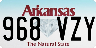 AR license plate 968VZY