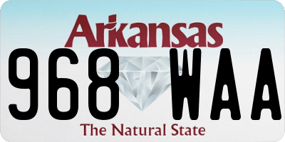 AR license plate 968WAA