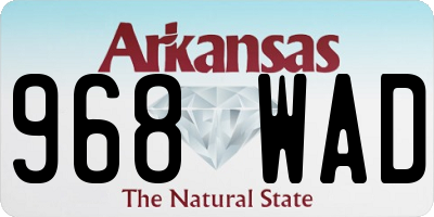 AR license plate 968WAD