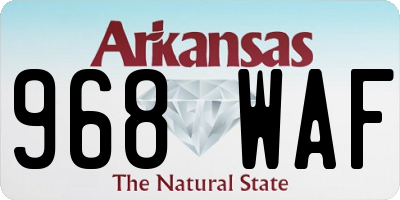AR license plate 968WAF