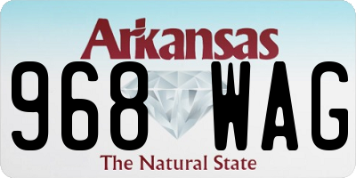 AR license plate 968WAG