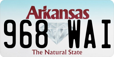 AR license plate 968WAI