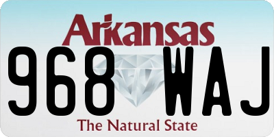 AR license plate 968WAJ