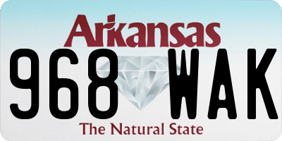 AR license plate 968WAK