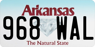 AR license plate 968WAL