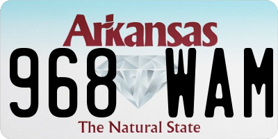 AR license plate 968WAM