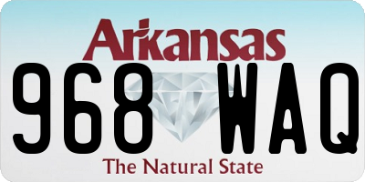 AR license plate 968WAQ