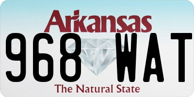 AR license plate 968WAT