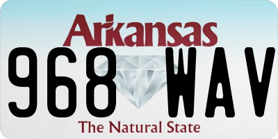 AR license plate 968WAV