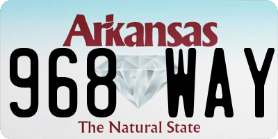 AR license plate 968WAY