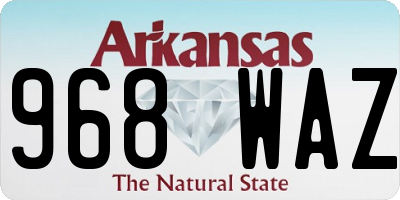 AR license plate 968WAZ