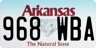AR license plate 968WBA