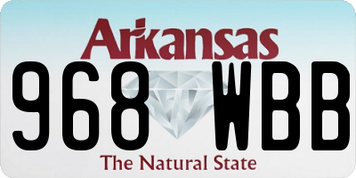 AR license plate 968WBB