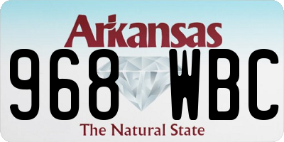 AR license plate 968WBC