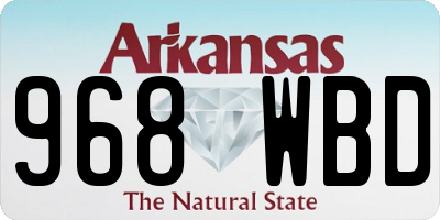 AR license plate 968WBD