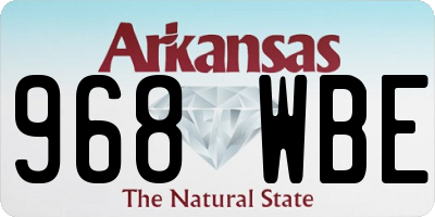 AR license plate 968WBE