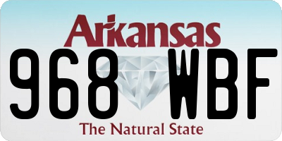 AR license plate 968WBF