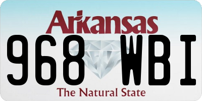AR license plate 968WBI