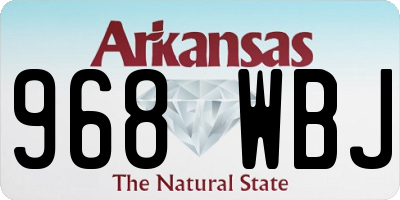 AR license plate 968WBJ