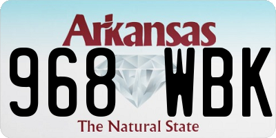 AR license plate 968WBK