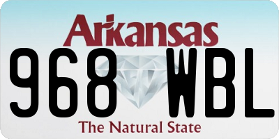 AR license plate 968WBL