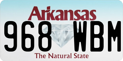 AR license plate 968WBM