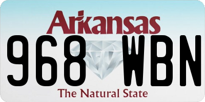 AR license plate 968WBN