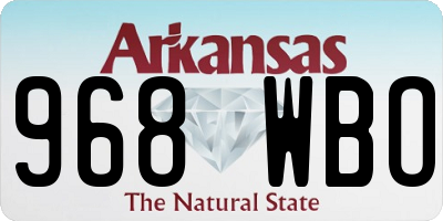 AR license plate 968WBO