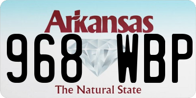 AR license plate 968WBP