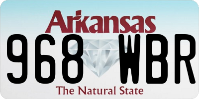 AR license plate 968WBR