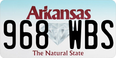 AR license plate 968WBS