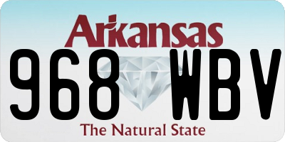 AR license plate 968WBV