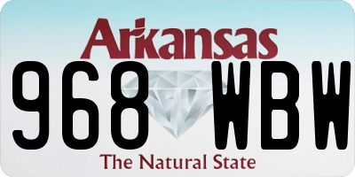 AR license plate 968WBW
