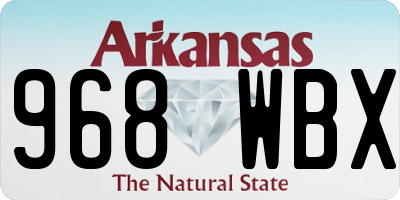 AR license plate 968WBX