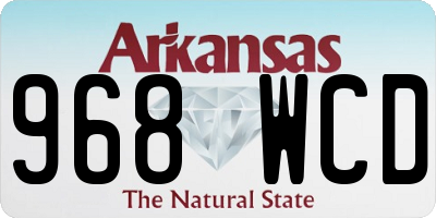 AR license plate 968WCD