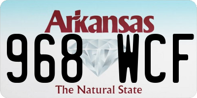 AR license plate 968WCF