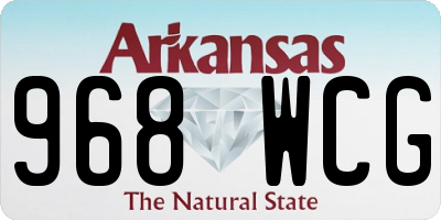 AR license plate 968WCG