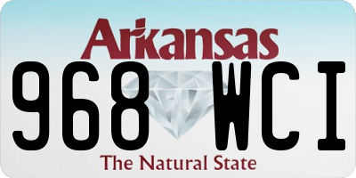 AR license plate 968WCI