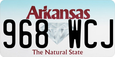 AR license plate 968WCJ