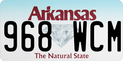 AR license plate 968WCM