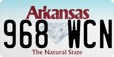 AR license plate 968WCN