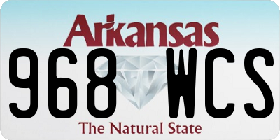 AR license plate 968WCS