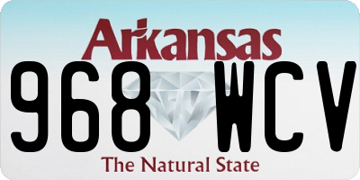 AR license plate 968WCV
