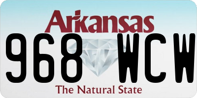 AR license plate 968WCW
